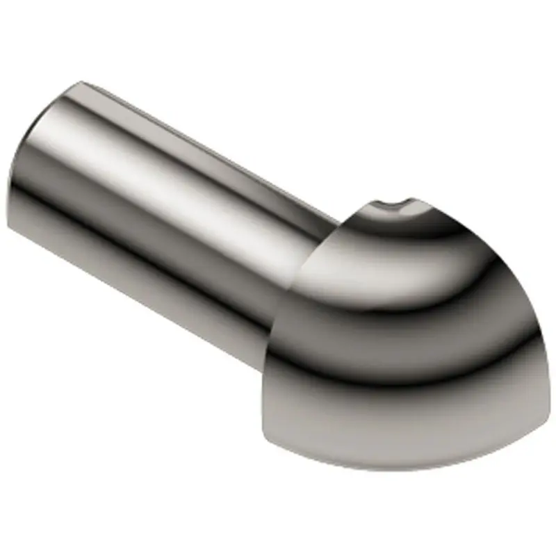 Schluter - RONDEC Outside Corner 90° - Aluminum Anodized Polished Nickel 1/2" (12.5 mm)
