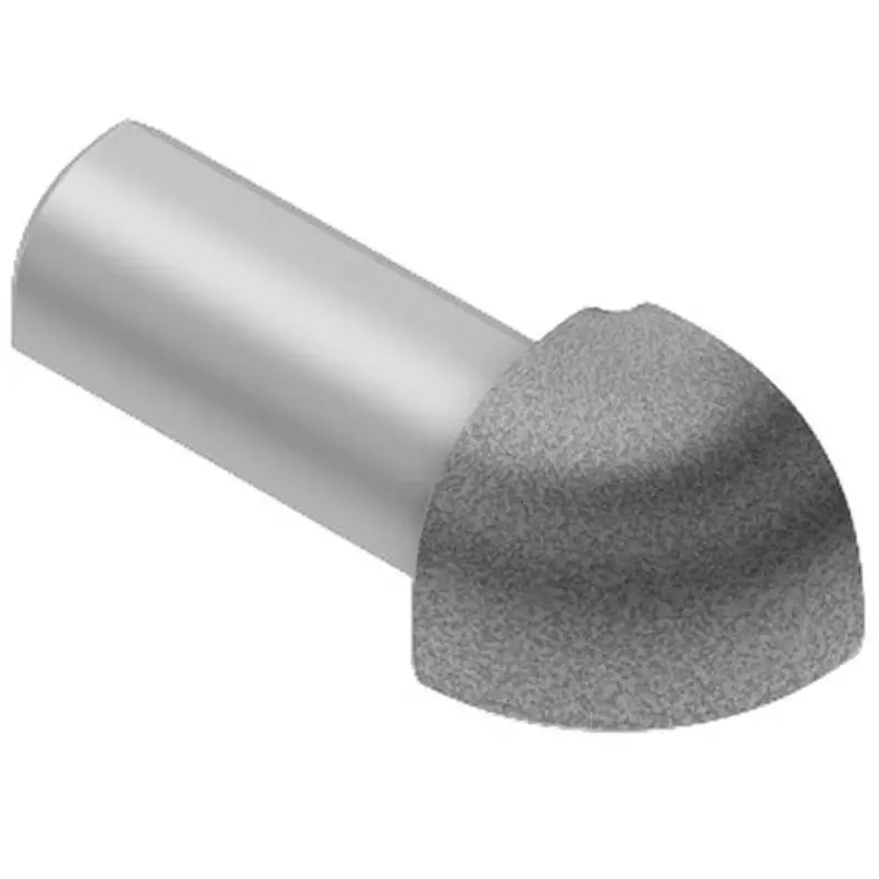 Schluter - RONDEC Outside Corner 90° - Aluminum Pewter 1/2" (12.5 mm)