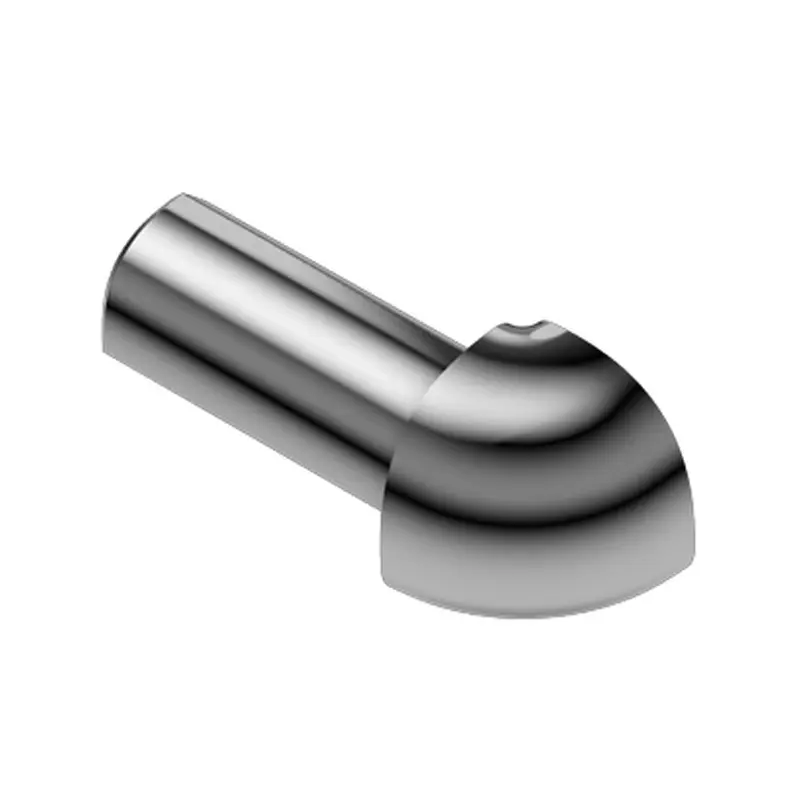 Schluter - RONDEC Outside Corner 90° - Aluminum Anodized Polished Chrome 1/4" (6 mm)