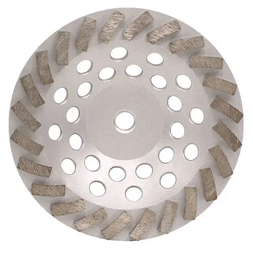 Pearl Abrasive - P1 EXV Swirl Cup Wheels, 8 segments 4" x 5/8" x 11"