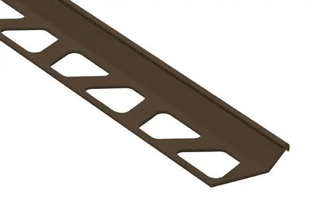 Schluter - FINEC Finishing and Edge Protection Profile - Aluminum Bronze 1/2" (12.5 mm) x 8' 2-1/2"