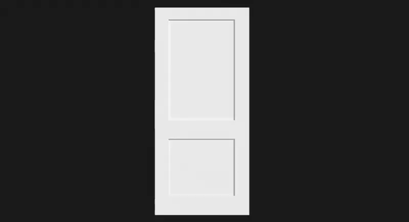 Interior Hollow MDF Primed Door Slab - 2 Panel Smooth Hollow Door Slab