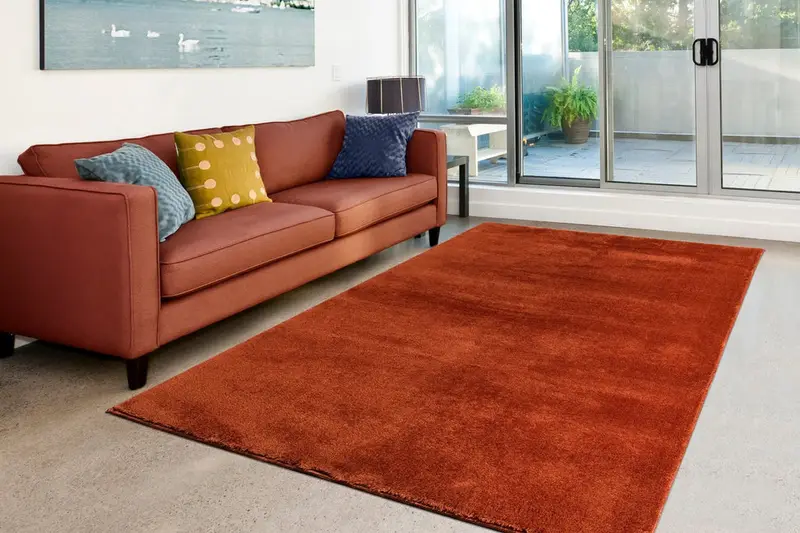 Copper Mustard Fluffy Soft Machine Washable Area Rug For Living Room, Bedroom – 2'7" X 9'10"