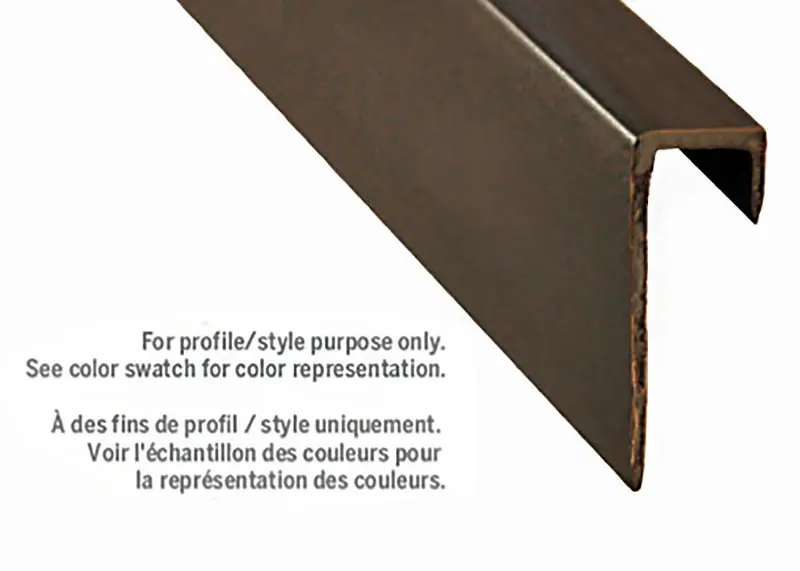 M-D PRO - Square Carpet Cove Cap Vinyl #040 Black - 7/8" (22 mm) x 5/16" x 12'