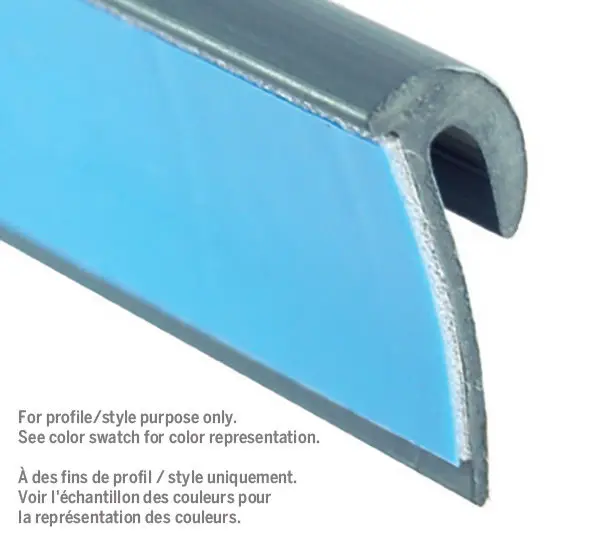 M-D PRO - Resilient Vinyl Wall Cap #038 Pewter 1/8" x 7/8" x 12'