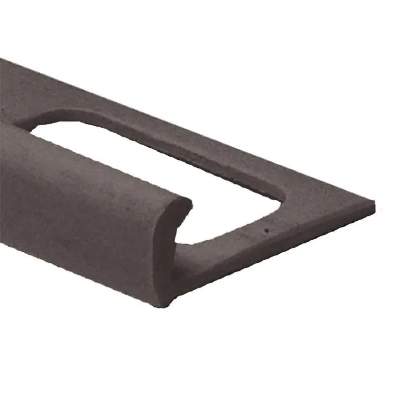 M-D PRO - Heavy-Duty Flat Vinyl Tile Edge, Black - 3/8" x 8'