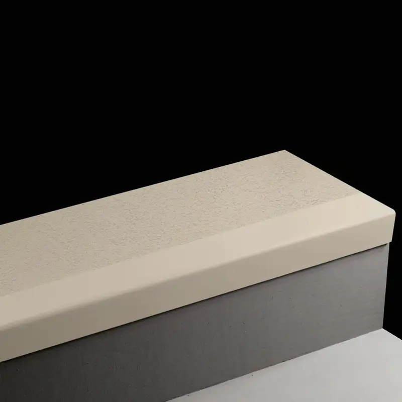 Angle Fit Rubber Stair Tread - FRPANT 31 SQ Rice Paper #31 Zephyr No Insert 48"