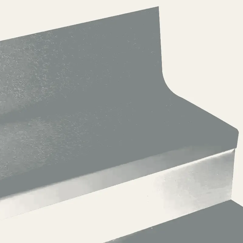 Angle Fit Rubber Stair Tread with Integrated Riser - FRPANTR 28 SQ Rice Paper #28 Medium Grey No Insert 42"