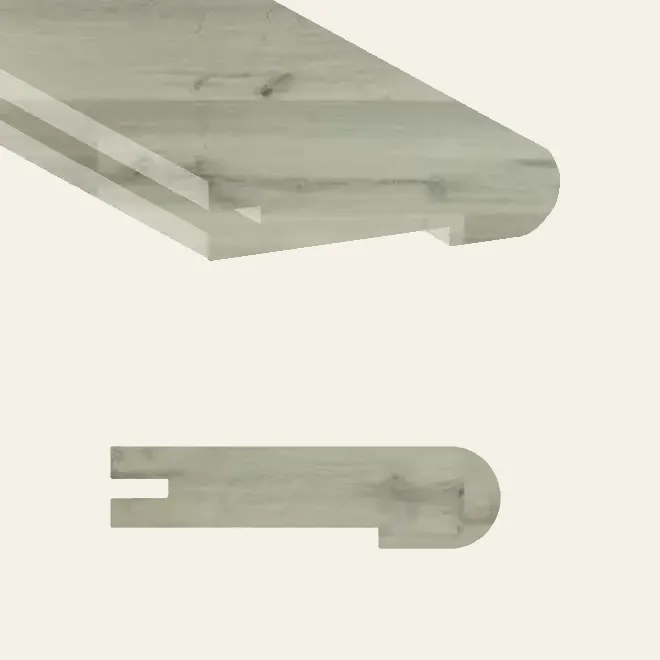 Toucan Vinyl Flooring SPC1 Series #112 Iceberg Flush Stair Nose 96"