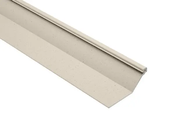 Schluter FINEC-SQ Finishing and Edge-Protection Profile with a Squared Reveal Aluminum Ivory 1/2" (12.5 mm) x 8' 2-1/2"