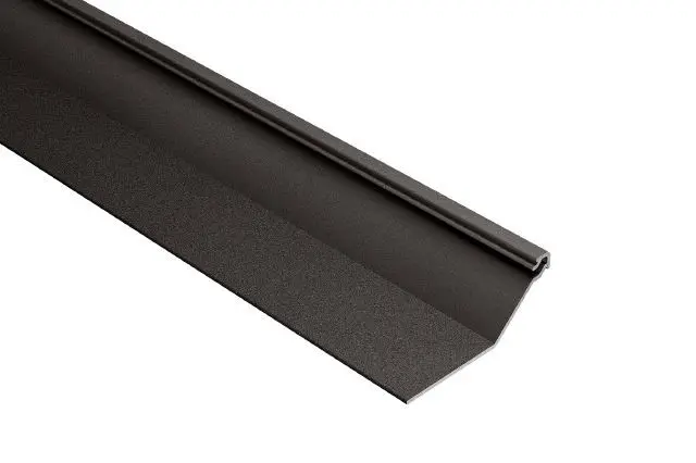 Schluter FINEC-SQ Finishing and Edge-Protection Profile with a Squared Reveal Aluminum Dark Anthracite 9/16" x 8' 2-1/2"