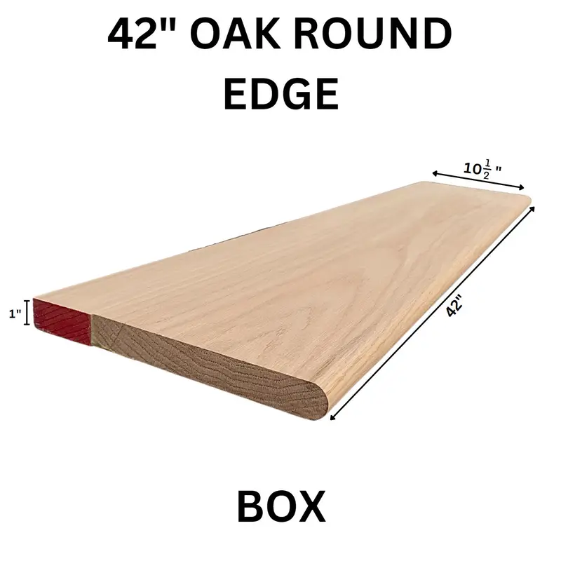 Fusion - Wood Stair Tread Red Oak Round Edge Box 10-1/2" x 42"