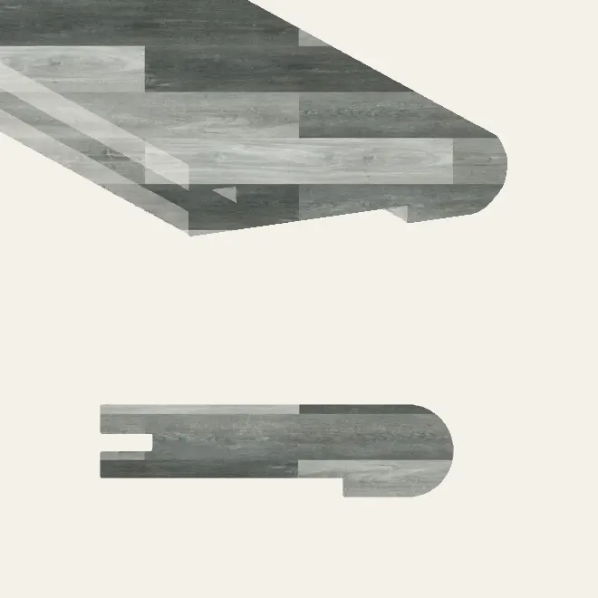 Taiga Vinyl Flooring Ninja Xtra Dove Flush Mount Stair Nose 94-1/2"