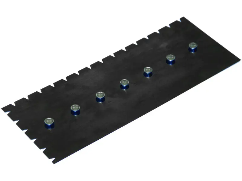 Gundlach - V-Notch Trowel Blade Versablade 4-1/2" x 11-1/2" of Steel 1/4" x 1/2" x 3/16"