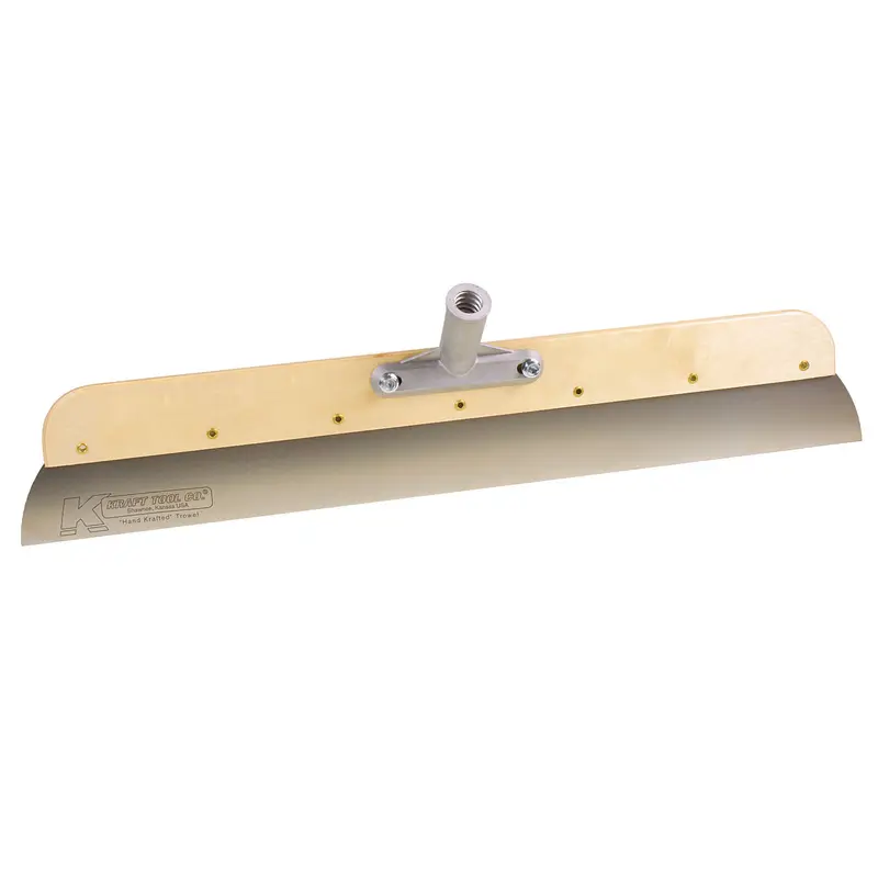 Kraft Tool - Wood Frame Stainless Steel Smoother with Threaded Bracket 24"
