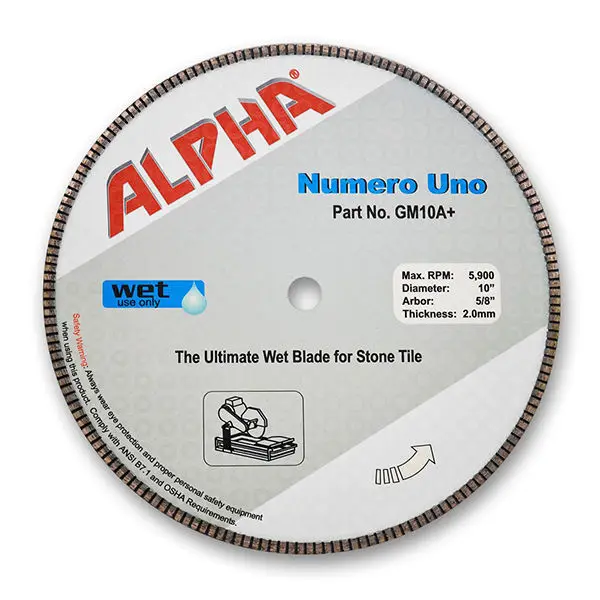 Alpha Numero Uno Blade For Marble 10"