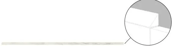Centura Tile Edge Trim Gemstone Polished White 5/8" x 23" (Pack of 6)