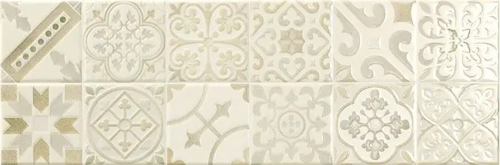 Centura Wall Tiles Grisha Gold Decor Glossy 8" x 24"