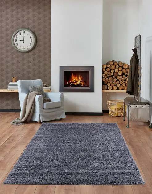 Ladole Rugs Solid Color Shaggy Meknes Durable Beautiful Turkish Indoor Small Mat Doormat Rug in Gray – 1'10" x 2'11"