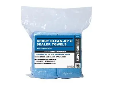 Custom Building Products Cleaning Towels SuperiorBilt Microfiber 18" x 18" (Pack of 6)