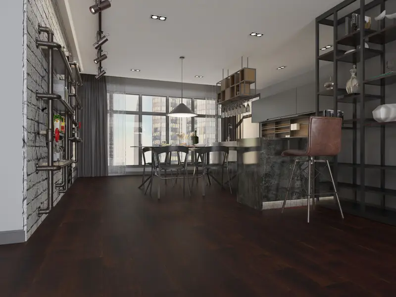 Vidar Engineered Hardwood American Black Walnut Herringbone Chocolate Herringbone Character 5" - 3/4"