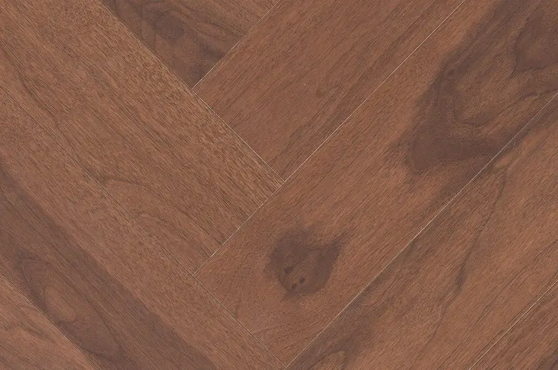 Torlys Smart Floors Engineered Hardwood Everest XP Twist Harvest Walnut Herringbone (Left) 4-3/4" x 23-3/8" - 1/2" (12 mm)