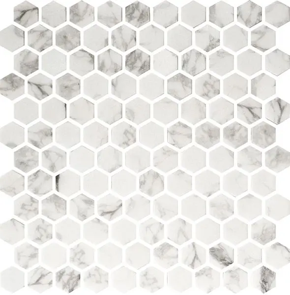 Centura Mosaic Hexagon Stones Statuario Matte 12" x 12"