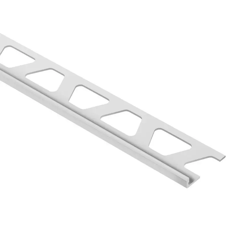 Schluter - JOLLY-P Wall Tile Edge Trim PVC Plastic Light Grey 3/16" (4.5 mm) x 8' 2-1/2"