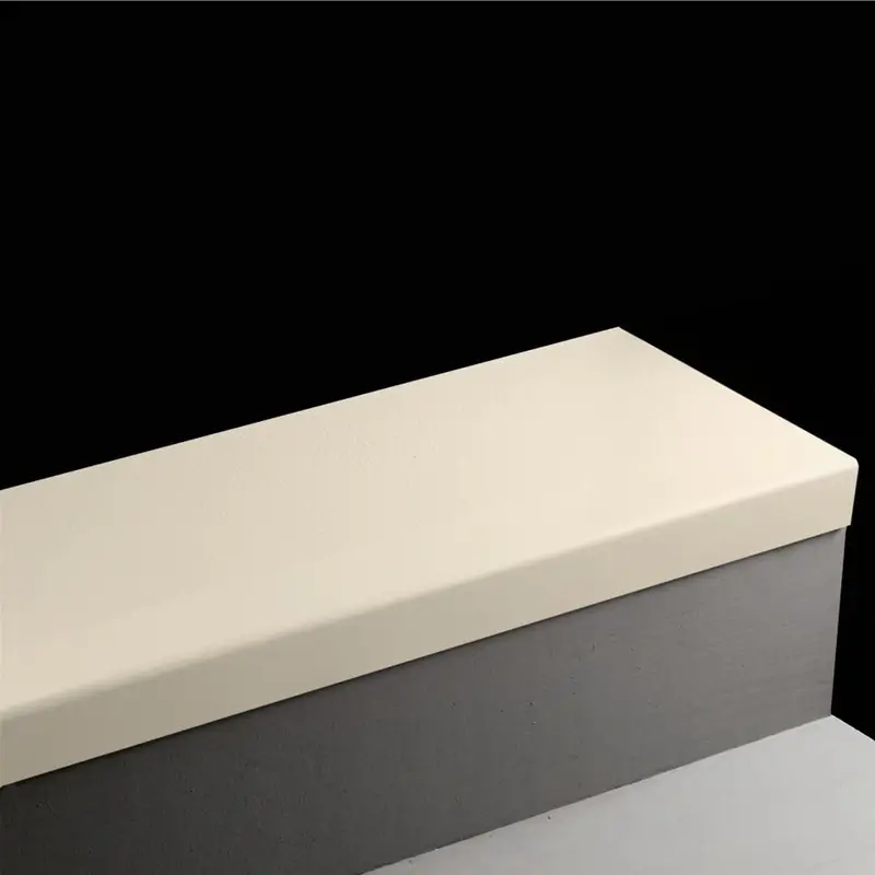 Angle Fit Rubber Stair Tread - HMNT 01 SQ Hammered #01 Snow White No Insert 96"
