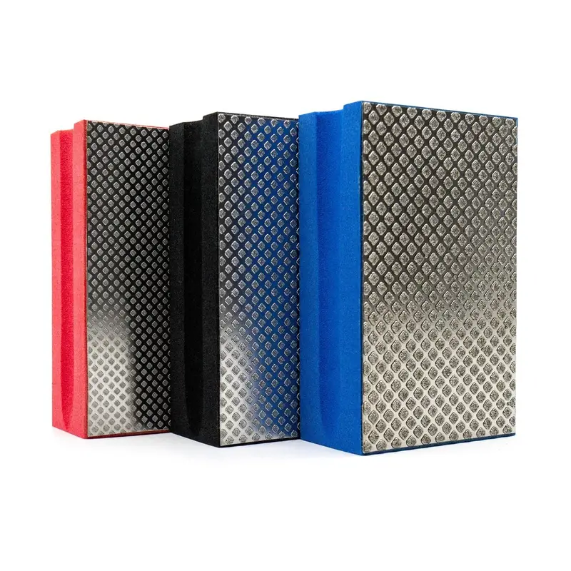 Centura Titan Diamond Hand Polishing Pad Foam Blue 60 Grit - 1-1/4" x 2-3/8" x 3-3/4"