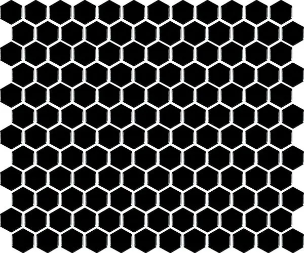 Centura Mosaic Basic Hexagon/Octagon Black Satin 12" x 12"