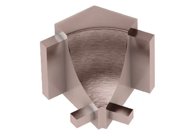 Schluter DILEX-AHK Inside Corner 135° with 3/8" Radius Anodized Aluminum Brushed Copper