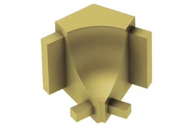 Schluter DILEX-AHK Inside Corner 135° with 3/8" Radius Anodized Aluminum Matte Brass