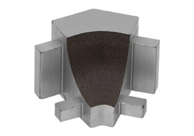 Schluter DILEX-AHK Inside Corner 135° with 3/8" Radius for Cove-Shaped Profile Aluminum Dark Anthracite