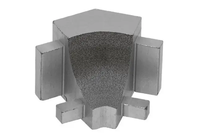 Schluter DILEX-AHK Inside Corner 135° with 3/8" Radius Aluminum Stone Grey