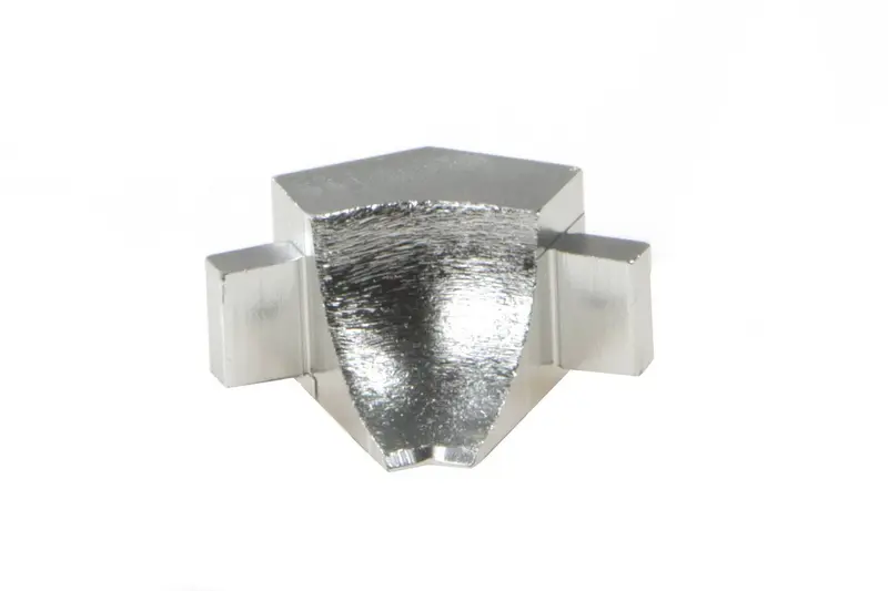 Schluter - DILEX-AHKA Inside Corner 135° with 3/8" (10 mm) Radius - Aluminum Anodized Brushed Chrome