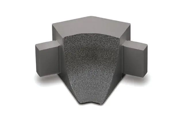 Schluter DILEX-AHKA Inside Corner 135° with 3/8" Radius Anodized Aluminum Stone Grey