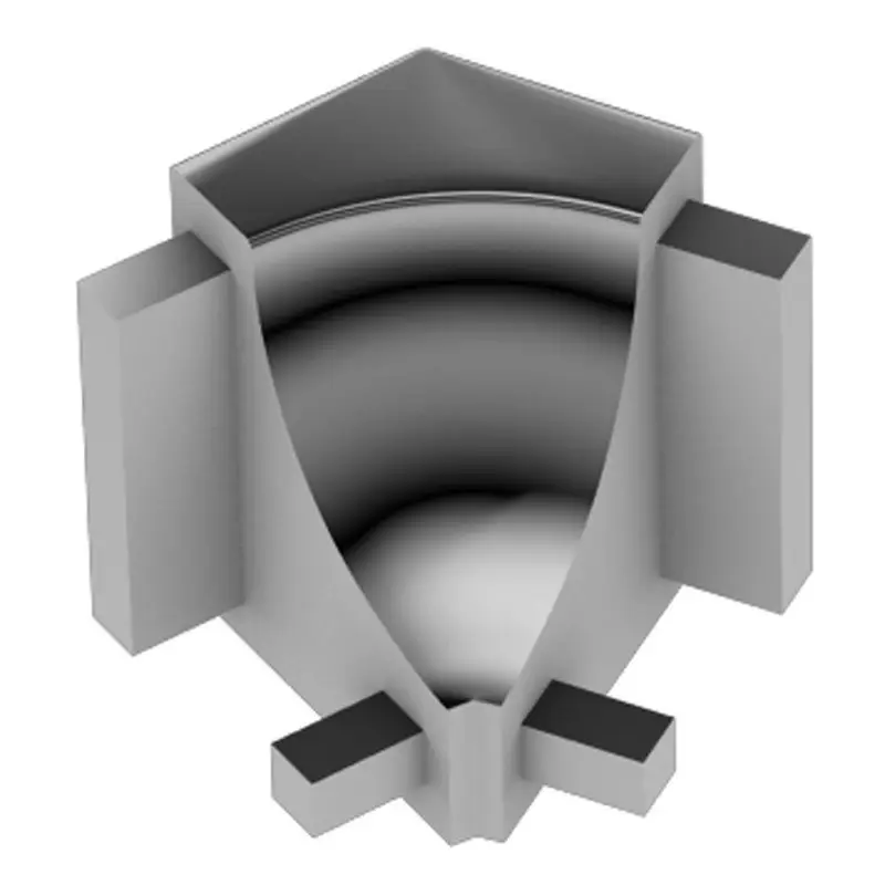 Schluter - DILEX-AHK Inside Corner 135° with 3/8" (10 mm) Radius - Aluminum Anodized Polished Chrome