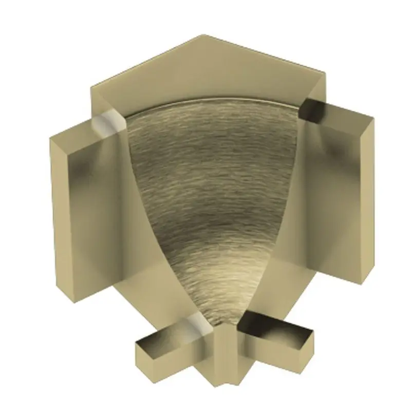 Schluter - DILEX-AHK Inside Corner 135° with 3/8" (10 mm) Radius - Aluminum Anodized Brushed Brass