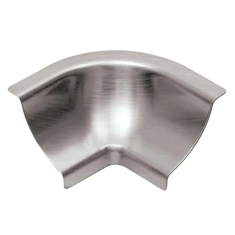 Schluter - DILEX-HKU Inside Corner 135° with 3/8" (10 mm) Radius - Brushed Stainless Steel (V4)