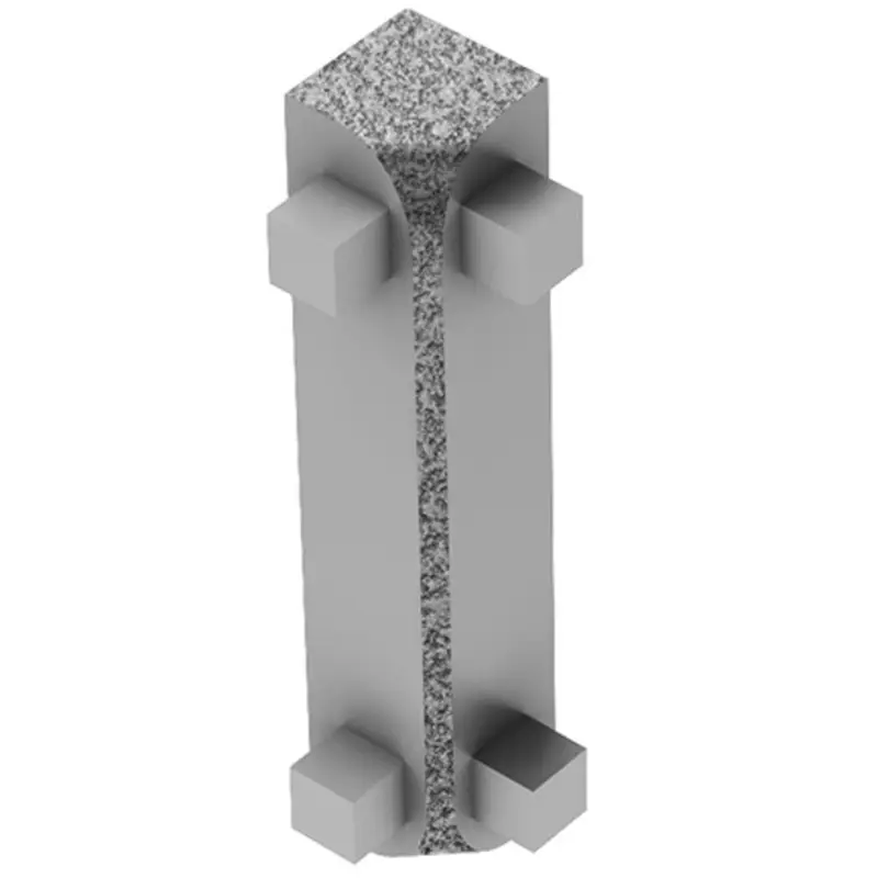 Schluter RONDEC-CT Inside Corner 135° Aluminum Pewter 1/2" (12.5 mm)