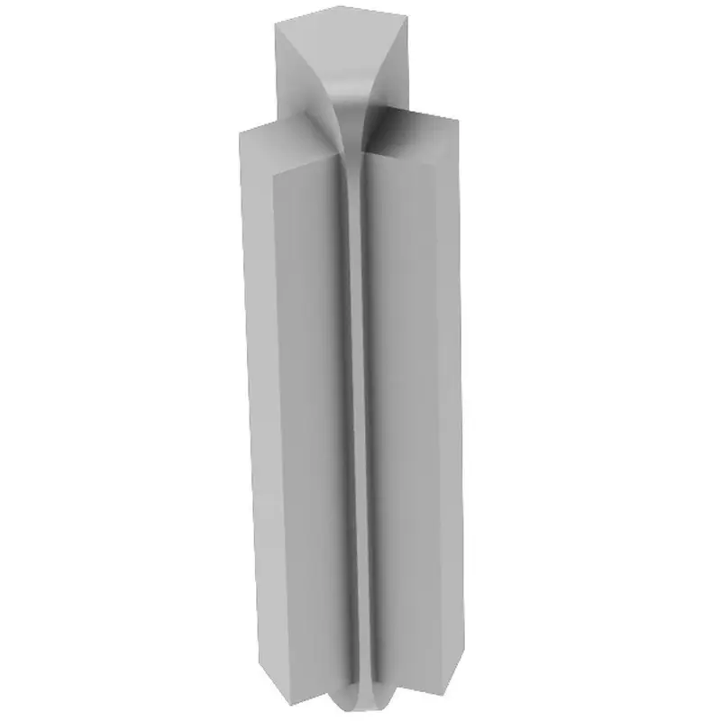 Schluter RONDEC-STEP Inside Corner 135° with 2-1/4" Vertical Leg Anodized Aluminum Satin 3/8" (10 mm)
