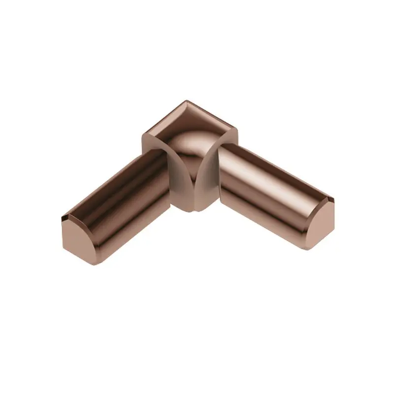 Schluter RONDEC 2-Leg Inside Corner 90° Anodized Aluminum Polished Copper 5/16" (8 mm)
