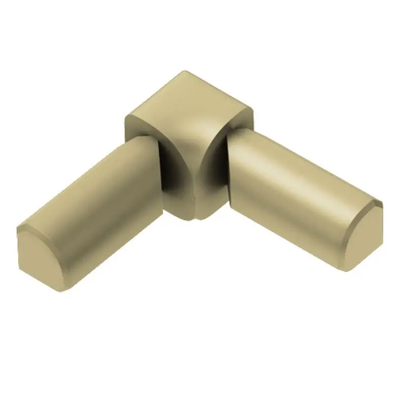 Schluter RONDEC 2-Leg Inside Corner 90° Anodized Aluminum Satin Brass 5/16" (8 mm)