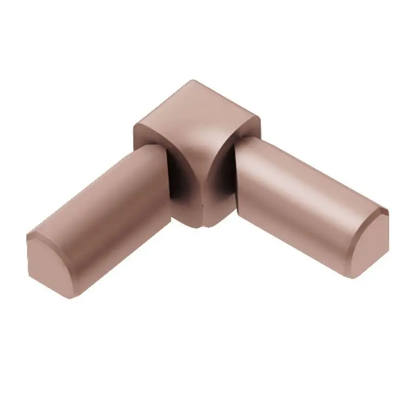 Schluter - RONDEC 2-Leg Inside Corner 90° - Aluminum Anodized Matte Copper 3/8" (10 mm)