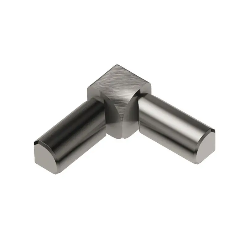 Schluter - RONDEC 2-Leg Inside Corner 90° - Aluminum Anodized Brushed Nickel 1/2" (12.5 mm)