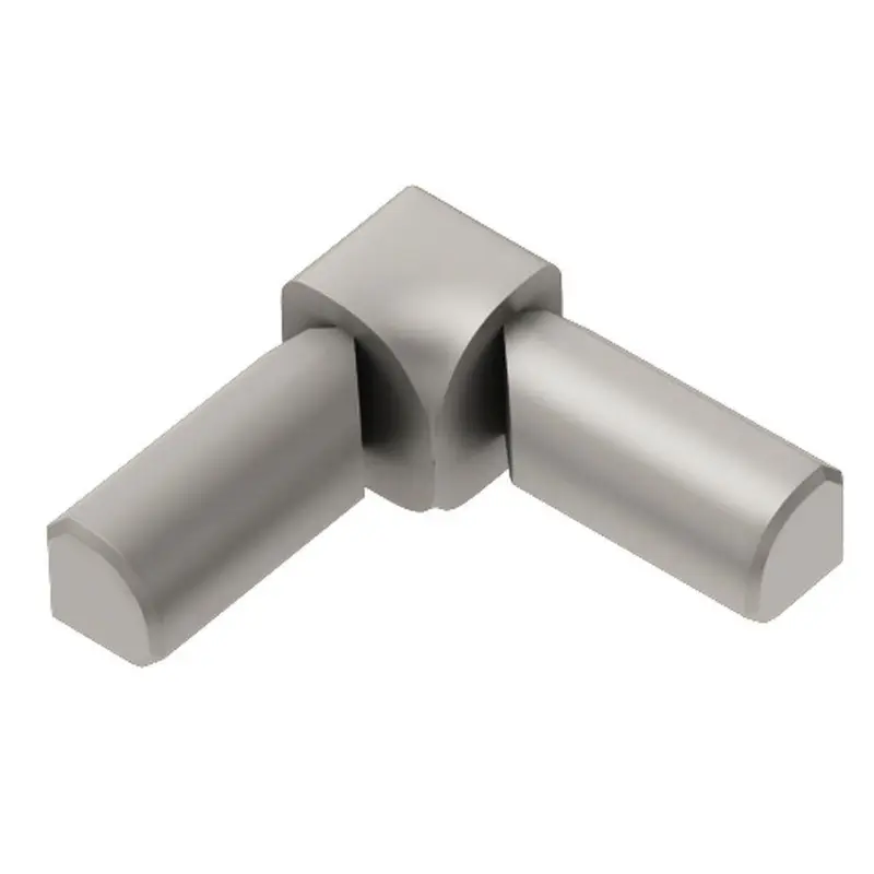 Schluter - RONDEC 2-Leg Inside Corner 90° - Aluminum Anodized Satin Nickel 5/16" (8 mm)