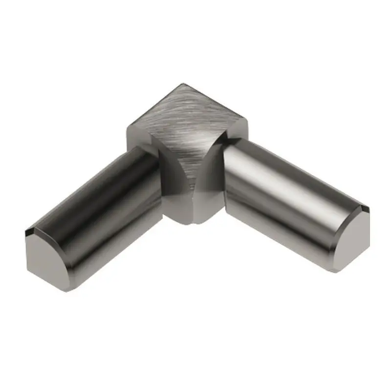Schluter - RONDEC 2-Leg Inside Corner 90° - Aluminum Anodized Brushed Nickel 5/16" (8 mm)