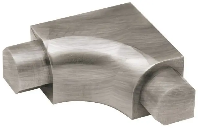 Schluter - RONDEC Sink Corner with Radius of 3/8" - Brushed Stainless Steel (V2) 1/2" (12.5 mm)
