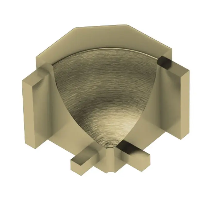 Schluter - DILEX-AHK Inside Corner 90° with 3/8" (10 mm) Radius - Aluminum Anodized Brushed Brass